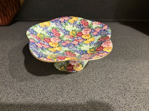 Vintage julia chintz pedestal - vintage,