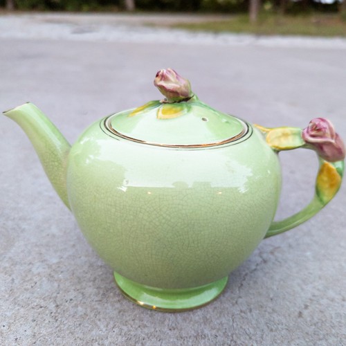 Antique rosebud green royal - green,